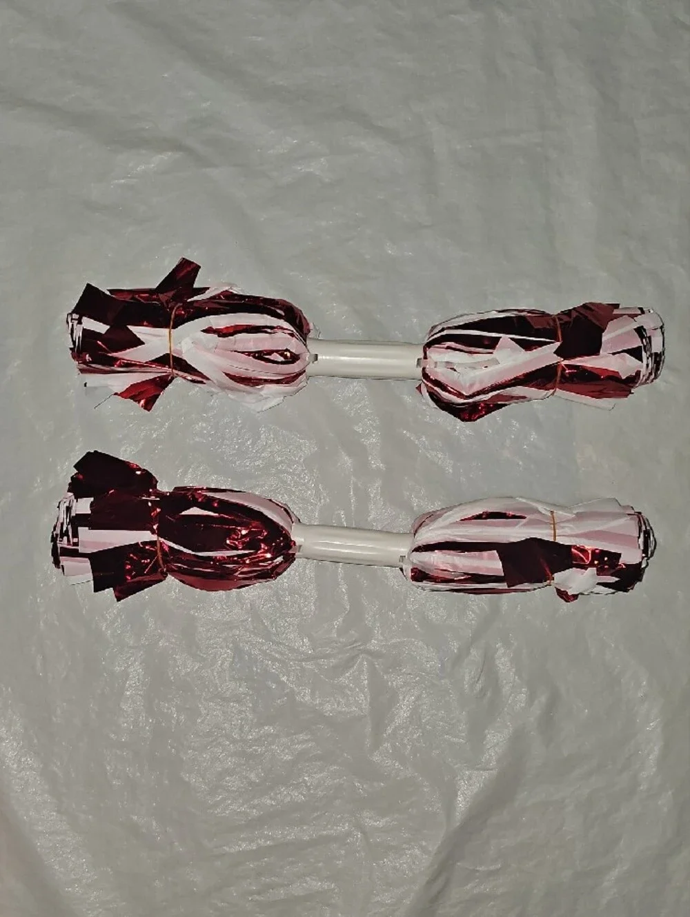 Cheer Leader Kids Costume - Red and White with Pom Poms Girls Medium 8-10 New